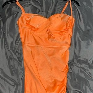 Neon orange dress